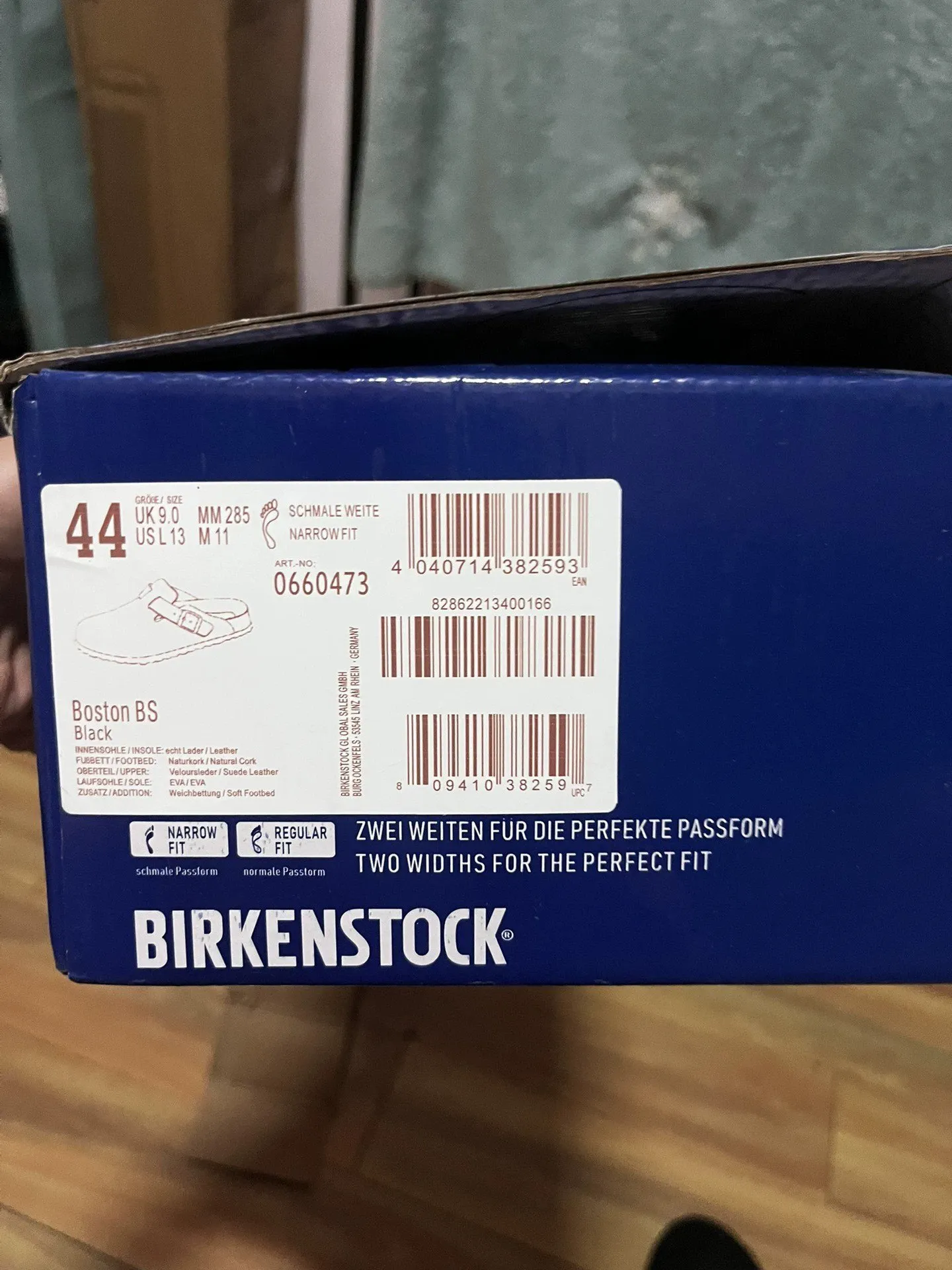 Birkenstock Black Boston Clog Box Label Beware of counterfeit Boston Birkenstock clogs main image 4