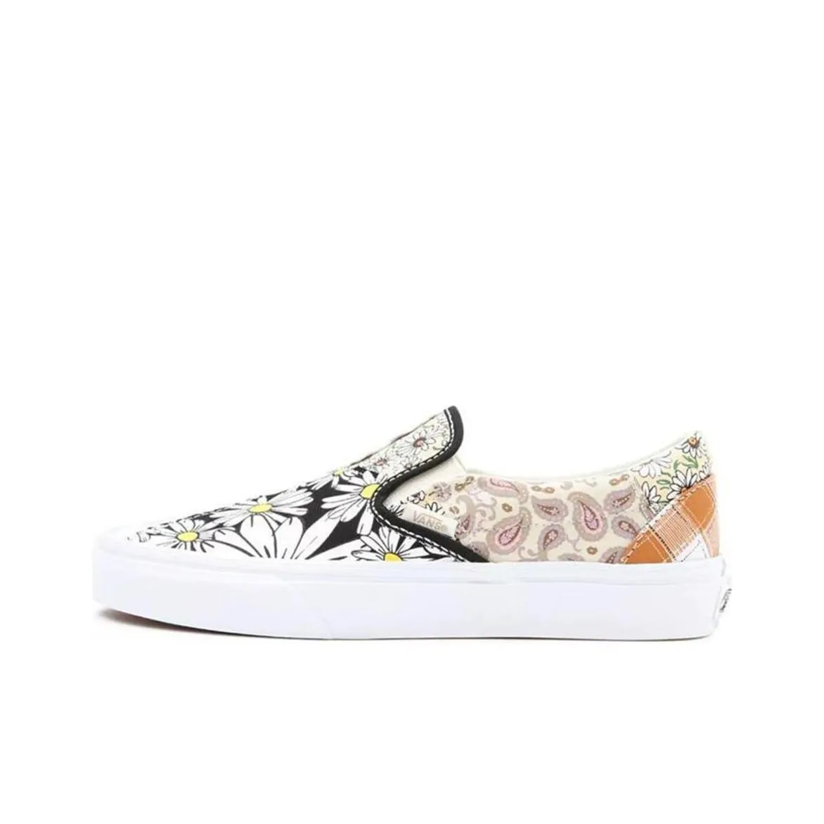 Vans Slip On Meadow Пэчворк'' Пэчворк Пейсли Холст Амортизация Устойчивость к истиранию Легкий Дышащий Низкий Топ