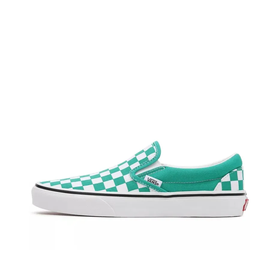Vans Classic Slip On Шахматный узор Холст Устойчивый к истиранию Легкий Низкий Верх Скейтборд Обувь Унисекс