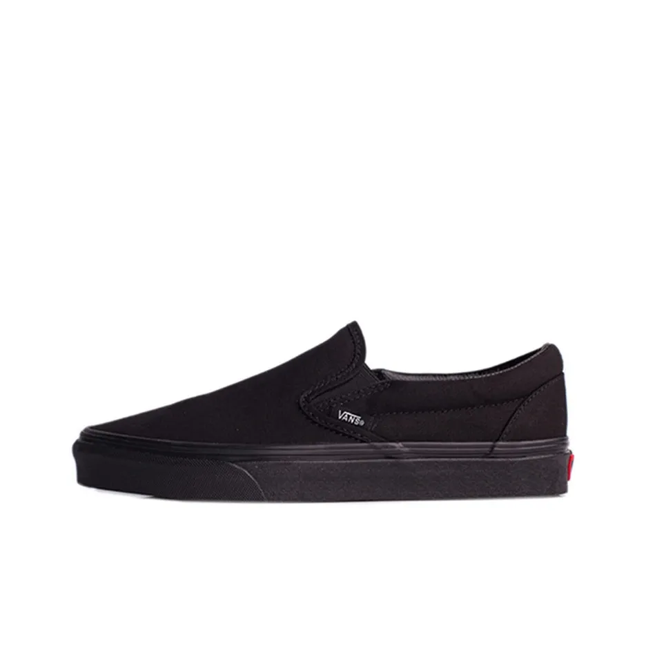 Vans Slip On Цвет холста Low Топ Скейтборд Обувь Унисекс Черный