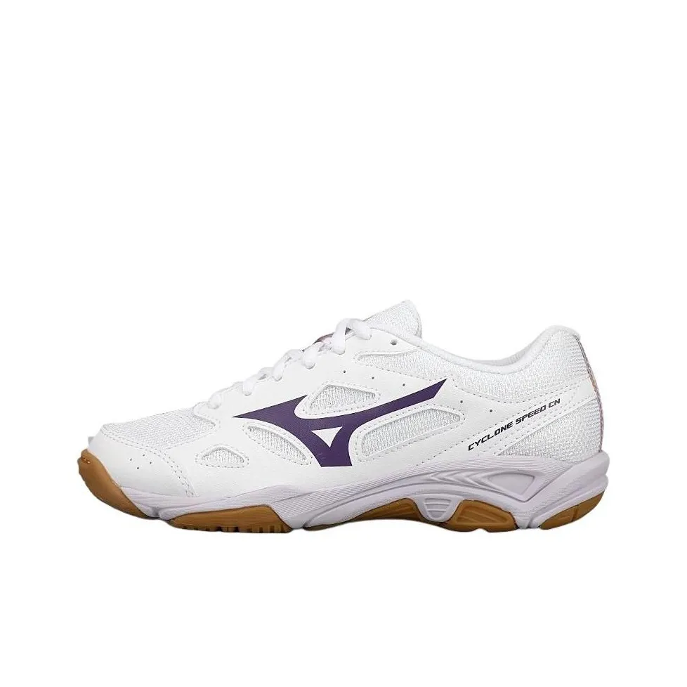 Mizuno Cyclone Speed CN Удобные Низкие Волейбольные Кроссовки Унисекс Белый Фиолетовый