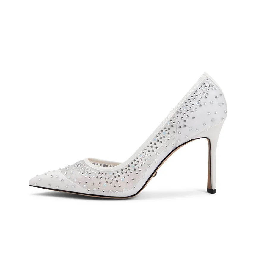CHARLES KEITH Ткань Высокие каблуки 8,8 см Женские Белые